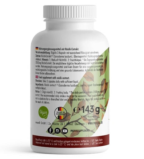 ProFuel REISHI Vitalpilz 180 Kapseln - Fitness Shop - PowerPumperz