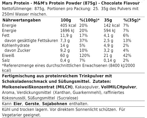 M&M Protein Powder Chocolate 875g - Fitness Shop - PowerPumperz