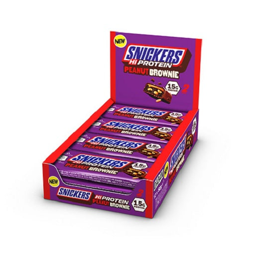 Snickers High Protein Bar PEANUT BROWNIE 12 x 50g - Fitness Shop - PowerPumperz