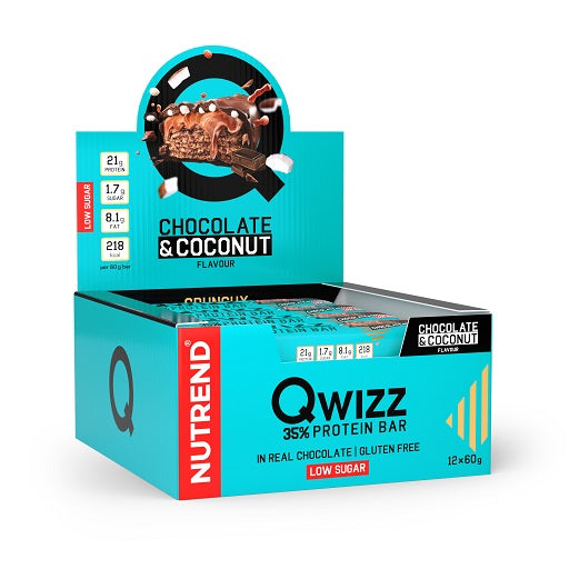 Nutrend QWIZZ Crunchy Protein Bar 12x60g - Fitness Shop - PowerPumperz