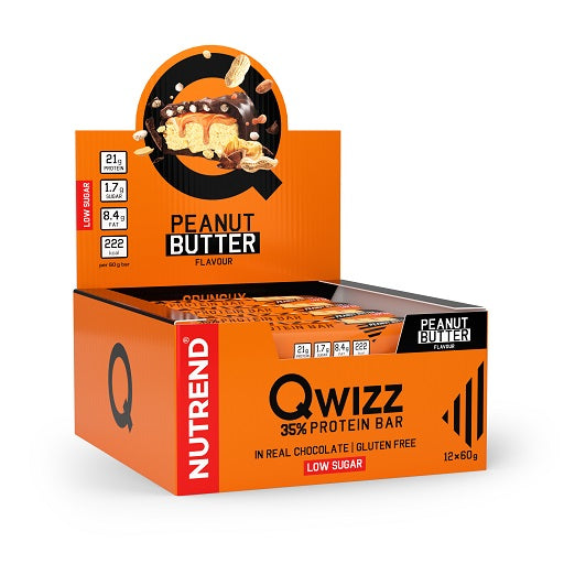 Nutrend QWIZZ Crunchy Protein Bar 12x60g - Fitness Shop - PowerPumperz
