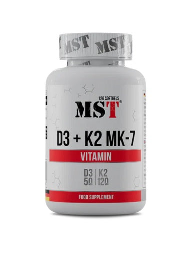 MST - Vitamin D3 K2 MK-7 120 Kapseln - Fitness Shop - PowerPumperz
