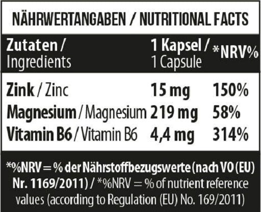 MST - Zinc Magnesium B6 60 vegane Caps - Fitness Shop - PowerPumperz
