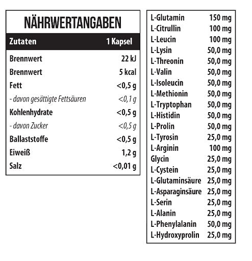 MST - 21 Amino Acids 120 Kapseln - Fitness Shop - PowerPumperz