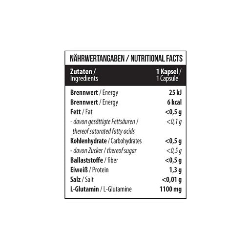 MST - Glutamin 1100mg 60 Kapseln - Fitness Shop - PowerPumperz