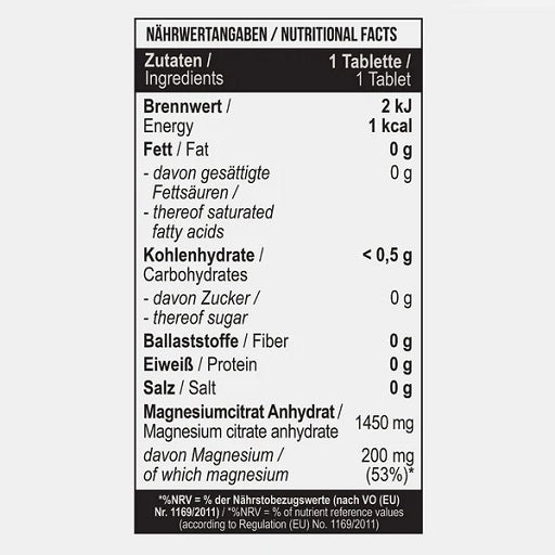 MST - Magnesium Citrat 200mg - 90 Tabletten - Fitness Shop - PowerPumperz