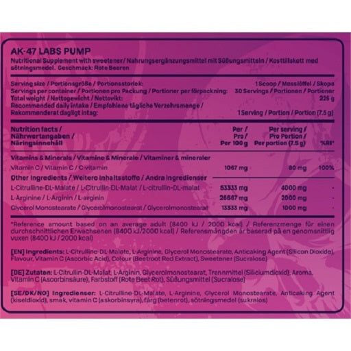 AK47 Labs Pump 225 g - Fitness Shop - PowerPumperz