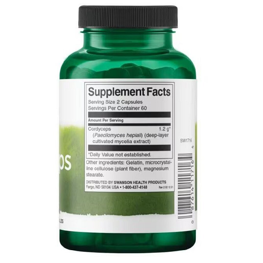 Swanson Cordyceps 600mg 120 Kapseln - Fitness Shop - PowerPumperz