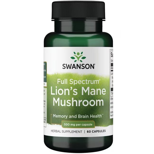 Swanson Full Spectrum Lion´s Mane Mushroom 500mg - 60 Kapseln - Fitness Shop - PowerPumperz
