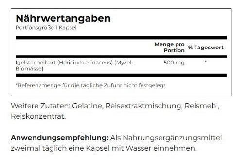 Swanson Full Spectrum Lion´s Mane Mushroom 500mg - 60 Kapseln - Fitness Shop - PowerPumperz