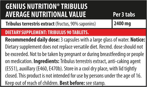 Genius Nutrition Tribulus 90 Tabletten - Fitness Shop - PowerPumperz