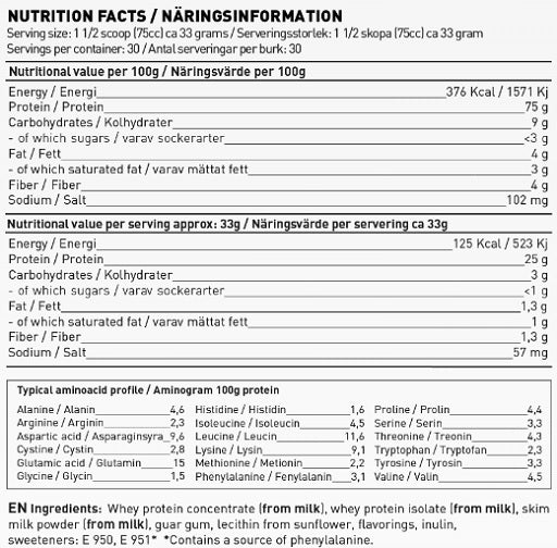 Swedish Supplements Whey Deluxe 1,8kg - Fitness Shop - PowerPumperz