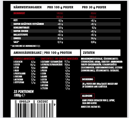 Big Zone Clear Whey Protein Juice 1000g Beutel - Fitness Shop - PowerPumperz