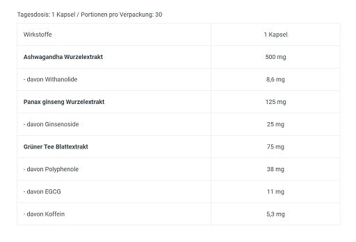BioTech Ashwa 30 Kapseln - Fitness Shop - PowerPumperz