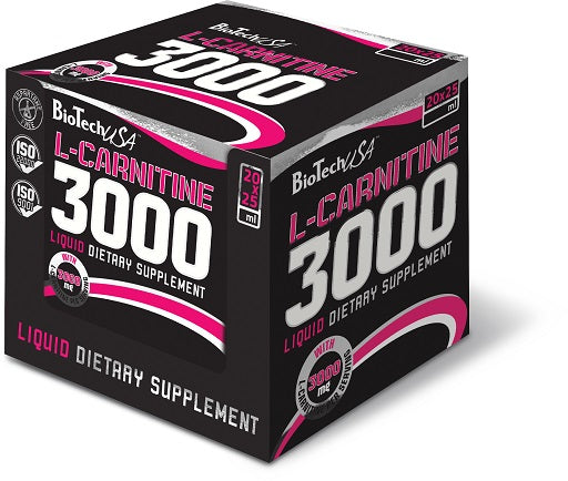 BioTech L-Carnitine Liquid 3000mg 20x25ml - Fitness Shop - PowerPumperz