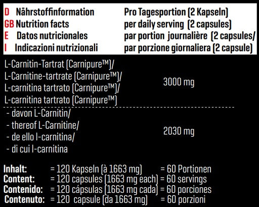 Body Attack Carnipure 1500 120 Kapseln - Fitness Shop - PowerPumperz
