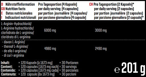 Body Attack L-Arginin 1500 120 Kapseln - Fitness Shop - PowerPumperz