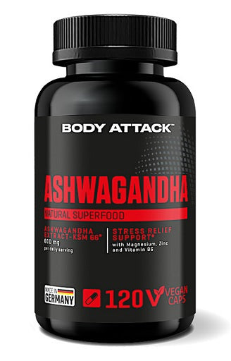 Body Attack Ashwagandha 120 Kapseln - Fitness Shop - PowerPumperz