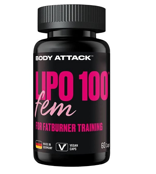 Body Attack Lipo100 Fem - 60 Kapseln - Fitness Shop - PowerPumperz