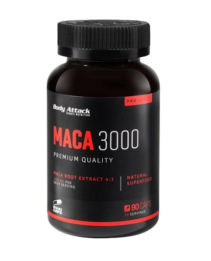 Body Attack Maca 3000 - 90 Caps - Fitness Shop - PowerPumperz