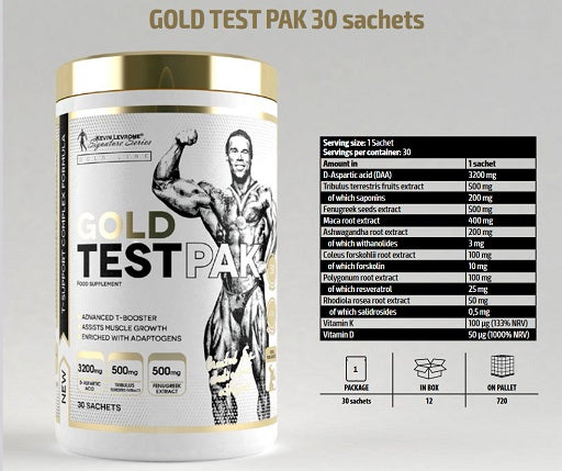 Kevin Levrone Gold Test Pak 30 Sachets - Fitness Shop - PowerPumperz
