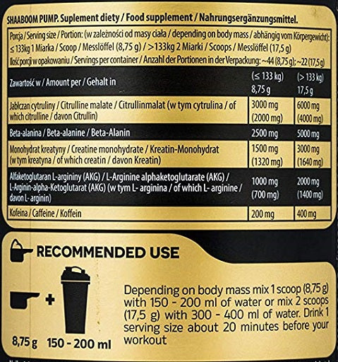 Kevin Levrone Shaaboom Pump 10x17,5g PROBEN - Fitness Shop - PowerPumperz