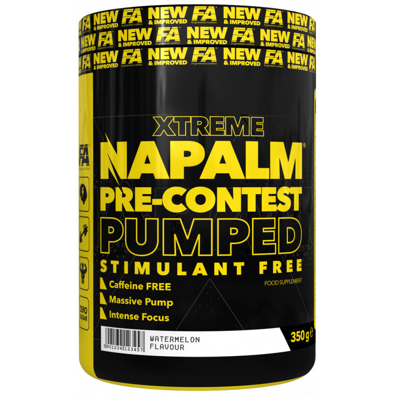 FA Nutrition Napalm PreContest PUMPED STIMFREE - 350g - Fitness Shop - PowerPumperz