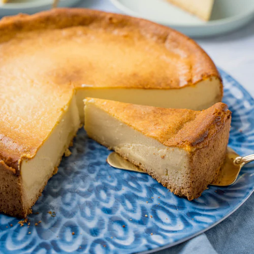 Bodenloser low carb Käsekuchen mit Äpfeln
