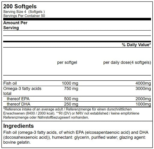GN Triglyceride Omega 3 Sport Edition - 200 Softgels - Fitness Shop - PowerPumperz