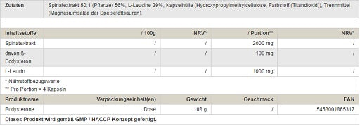 Peak Ecdysterone 120 Kapseln - Fitness Shop - PowerPumperz