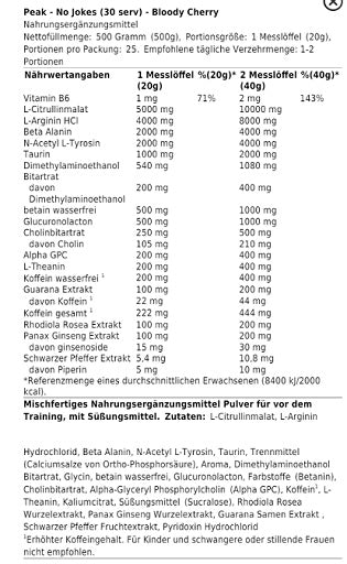 Peak No Jokes 600g - Fitness Shop - PowerPumperz