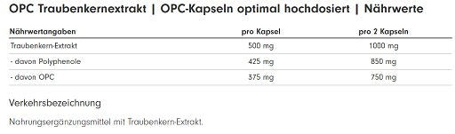 ProFuel OPC Traubenkernextrakt 240 Kapseln - Fitness Shop - PowerPumperz
