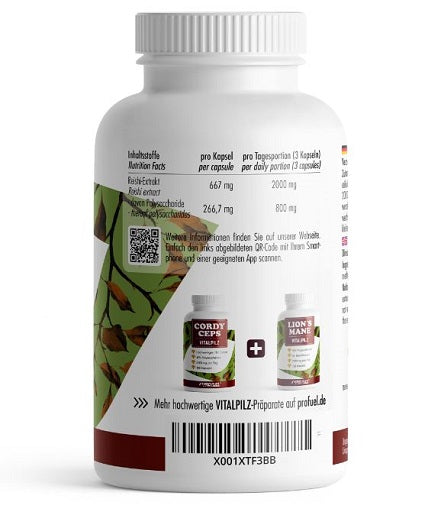 ProFuel REISHI Vitalpilz 180 Kapseln - Fitness Shop - PowerPumperz