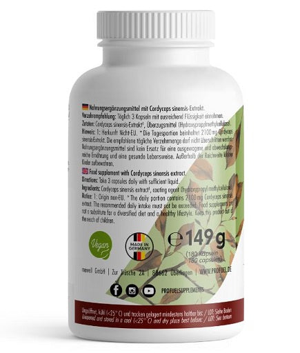 ProFuel CORDYCEPS Vitalpilz 180 Kapseln - Fitness Shop - PowerPumperz