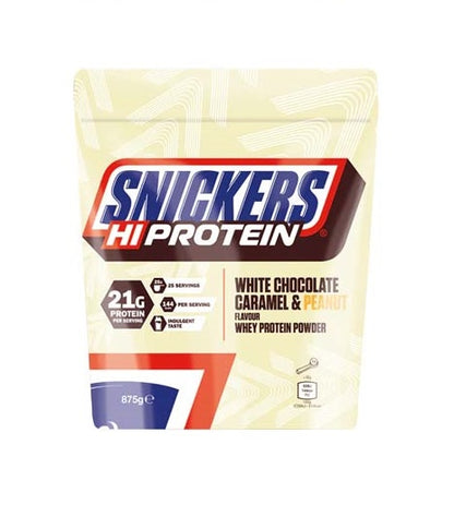 Snickers HI Protein 455g White Choc, Caramel&Peanut - Fitness Shop - PowerPumperz