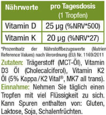 Sinob Vitamin D3  K2 Tropfen 10ml - Fitness Shop - PowerPumperz