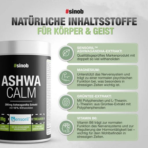 Sinob Ashwa Calm Ashwagandha 120 Caps - Fitness Shop - PowerPumperz