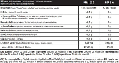 Sinob Core L-Citrullin Malat Pulver 300g Dose - Fitness Shop - PowerPumperz