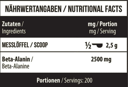 MST - Beta Alanine RAW 500g - Fitness Shop - PowerPumperz