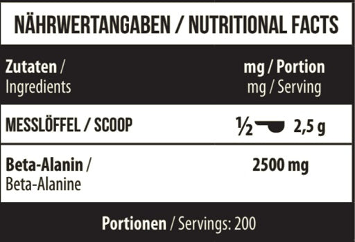 MST - Beta Alanine RAW 500g - Fitness Shop - PowerPumperz
