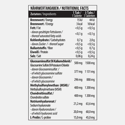 MST - Glucosamine Chondroitine MSM  HYALURON - 90 Tabletten - Fitness Shop - PowerPumperz