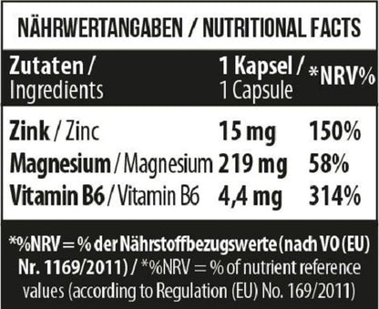 MST - Zinc  Magnesium  B6 60 vegane Caps - Fitness Shop - PowerPumperz