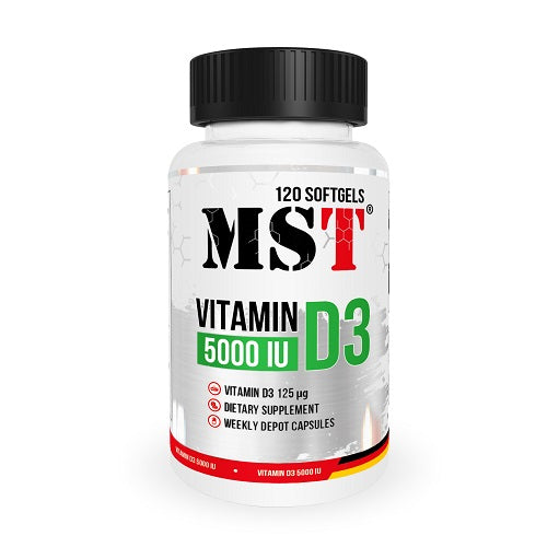 MST - Vitamin D3 5000IU 120 Softgels - Fitness Shop - PowerPumperz