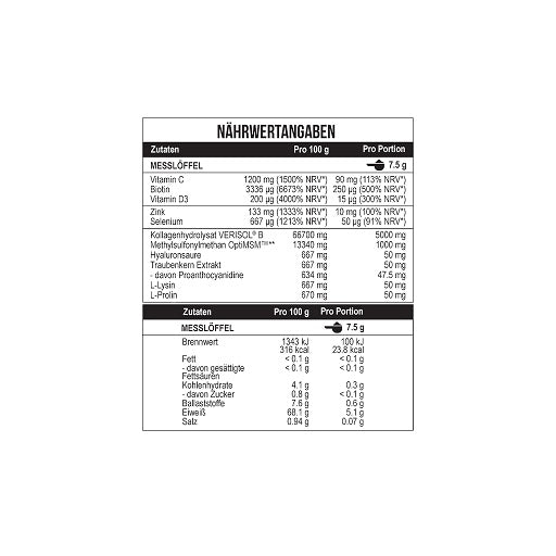 MST - Beauty Collagen Verisol  OptiMSM 225g - Fitness Shop - PowerPumperz