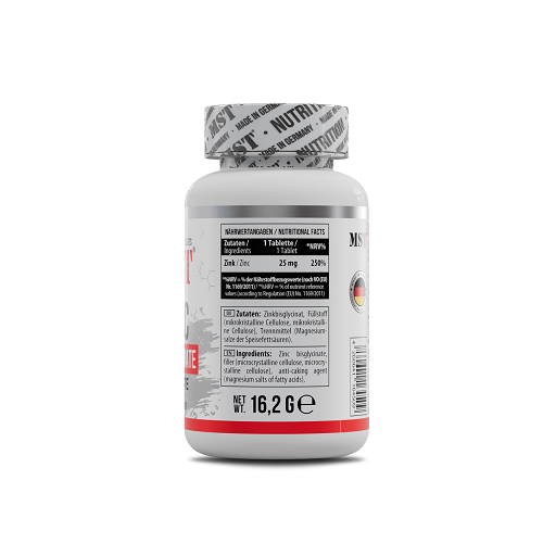 MST - Zinc Chelate Bisglycinate 90 Tabletten - Fitness Shop - PowerPumperz