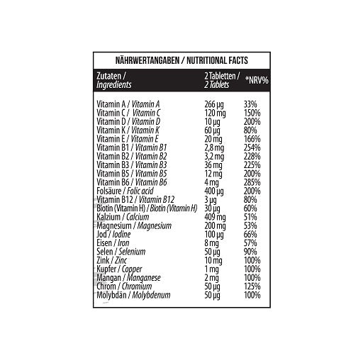 MST - All Vitamins 60 Pillen - Fitness Shop - PowerPumperz