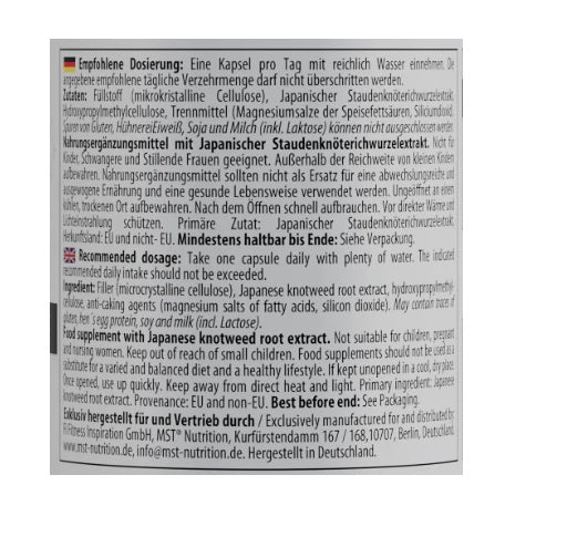 MST - Resveratrol 150mg 60 Kapseln - Fitness Shop - PowerPumperz