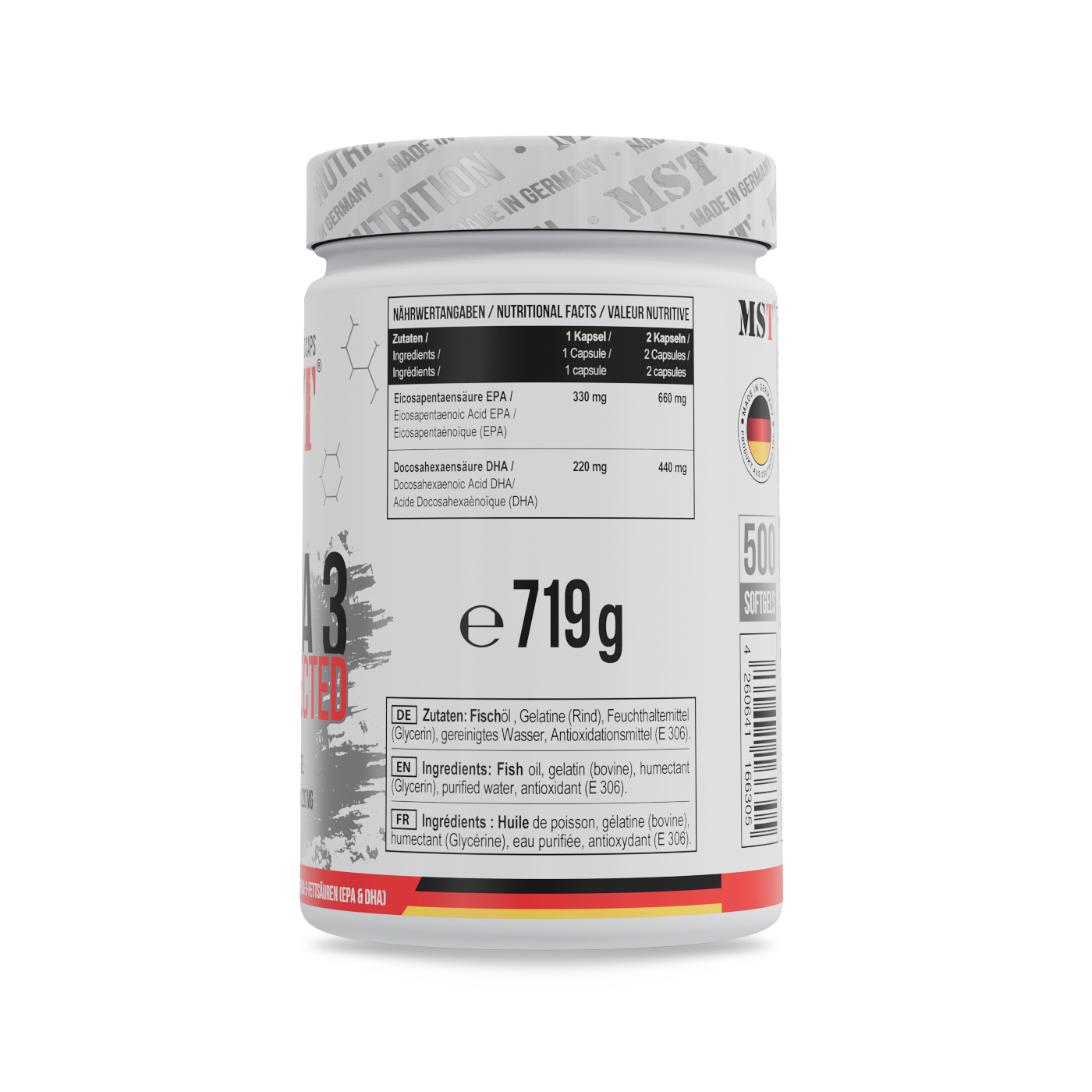 MST - Omega 3 Selected 500 Kapseln - Fitness Shop - PowerPumperz
