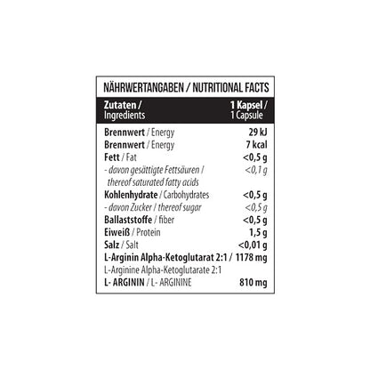 MST - Arginin AAKG 1178mg 60 Kapseln - Fitness Shop - PowerPumperz