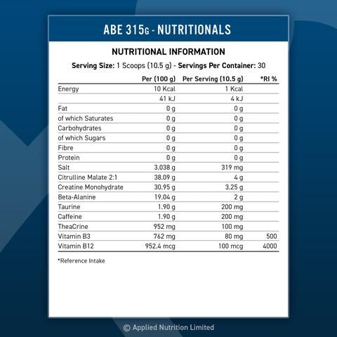 Applied Nutrition A.B.E Ultimate Pre 315g - Fitness Shop - PowerPumperz